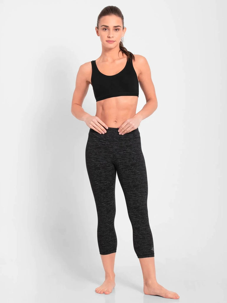 Black JOCKEY Women's Wirefree Non Padded Slip-On Active Bra.