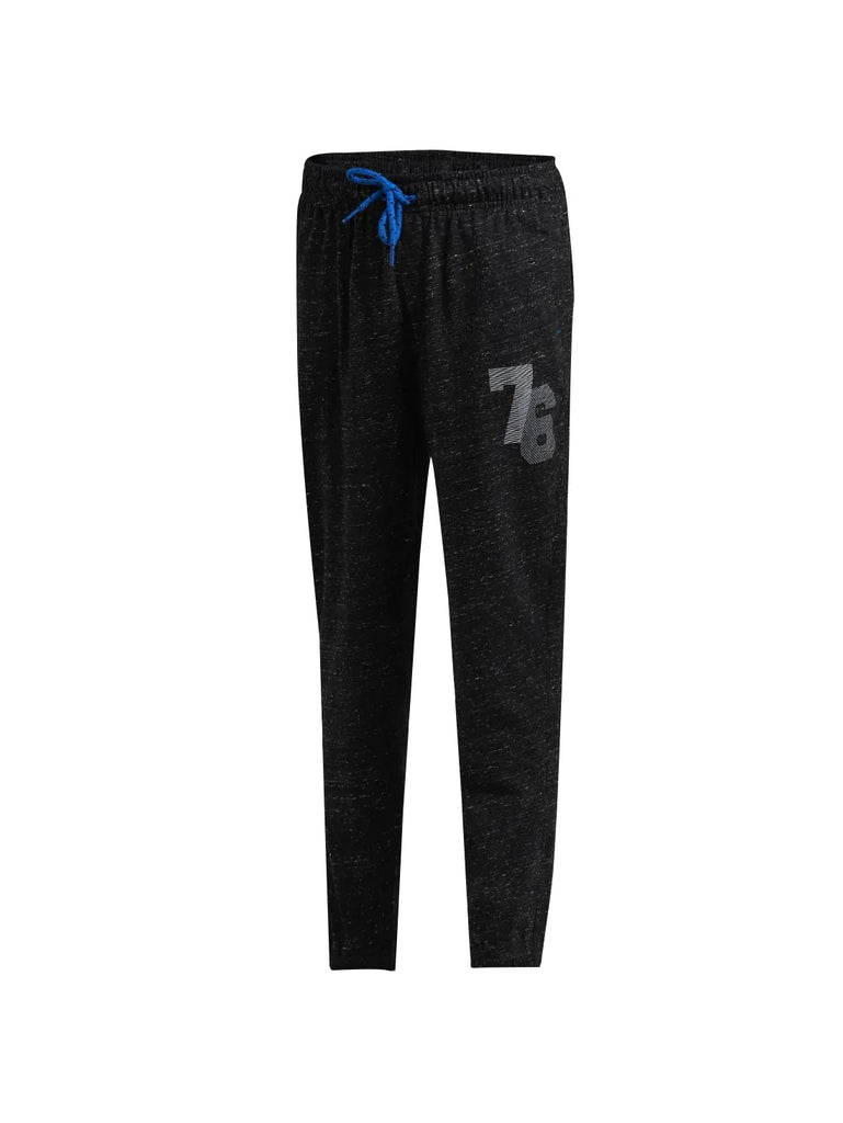 Black Snow Melange Jockey Boy's Super Combed Cotton Rich Graphic Printed Joggers with Side Pockets