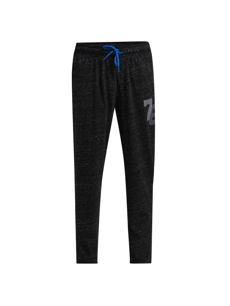 Black Snow Melange Jockey Boy's Super Combed Cotton Rich Graphic Printed Joggers with Side Pockets