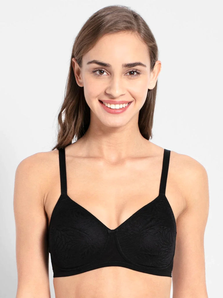 Black JOCKEY Women's Wirefree Non Padded Full Coverage Everyday Bra