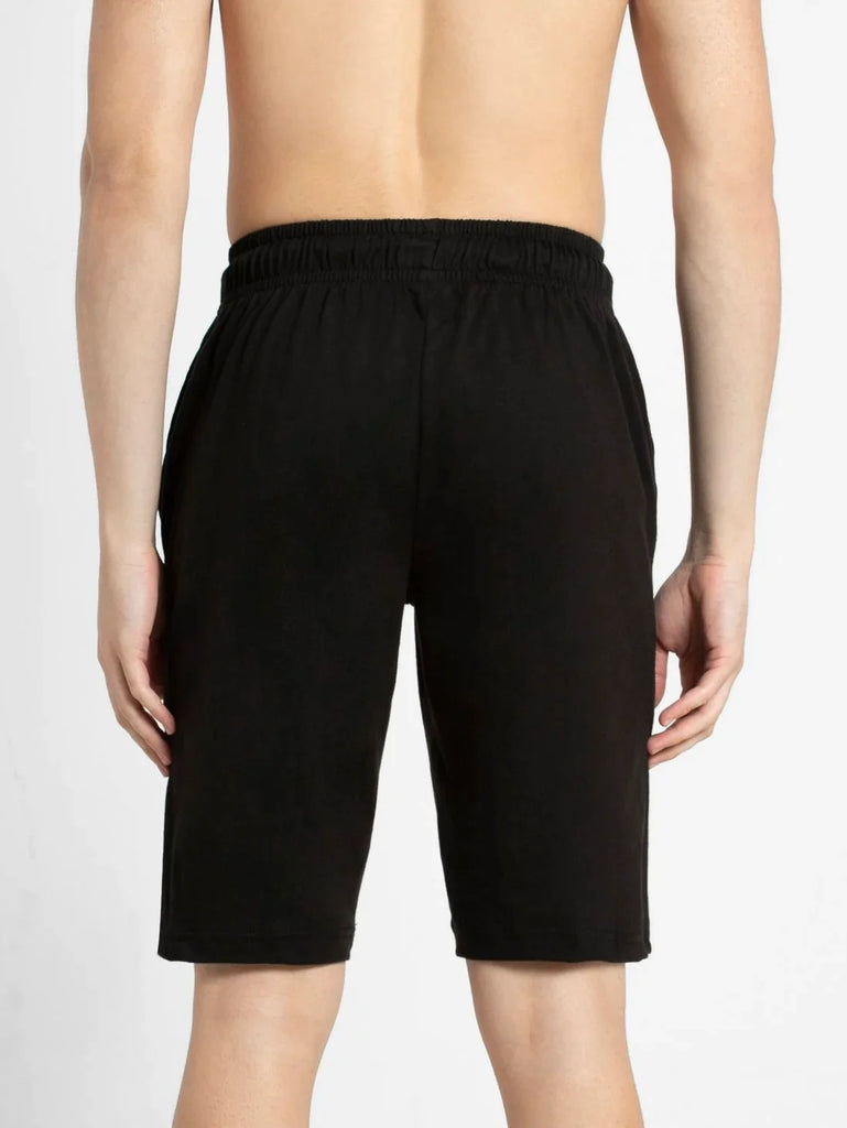 Black JOCKEY Men's Straight Fit Printed Shorts