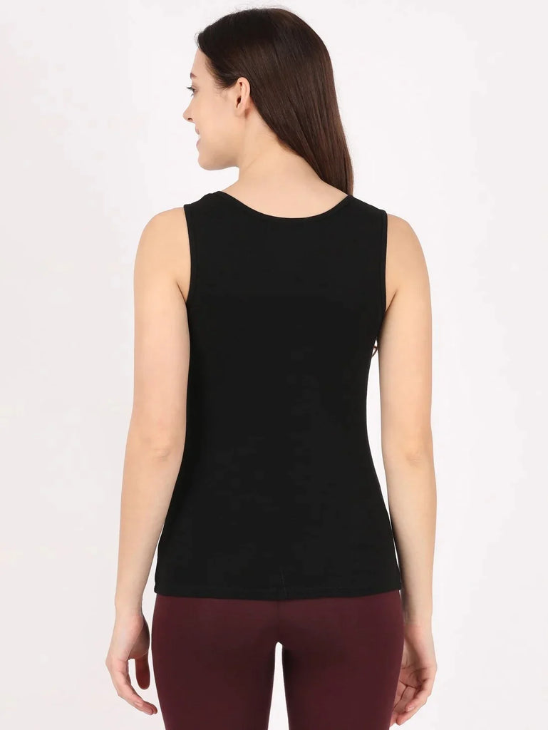 Black JOCKEY Women's Slim Fit Solid Tank Top