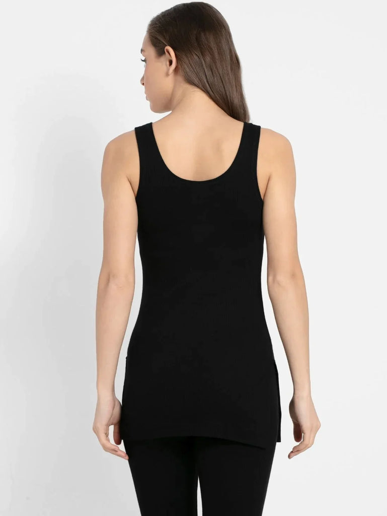 Black JOCKEY Women's Super Combed Cotton Thermal Tank Top