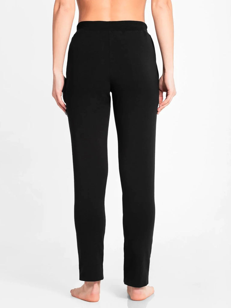 Black Slim Fit JOCKEY Women's Trackpants 