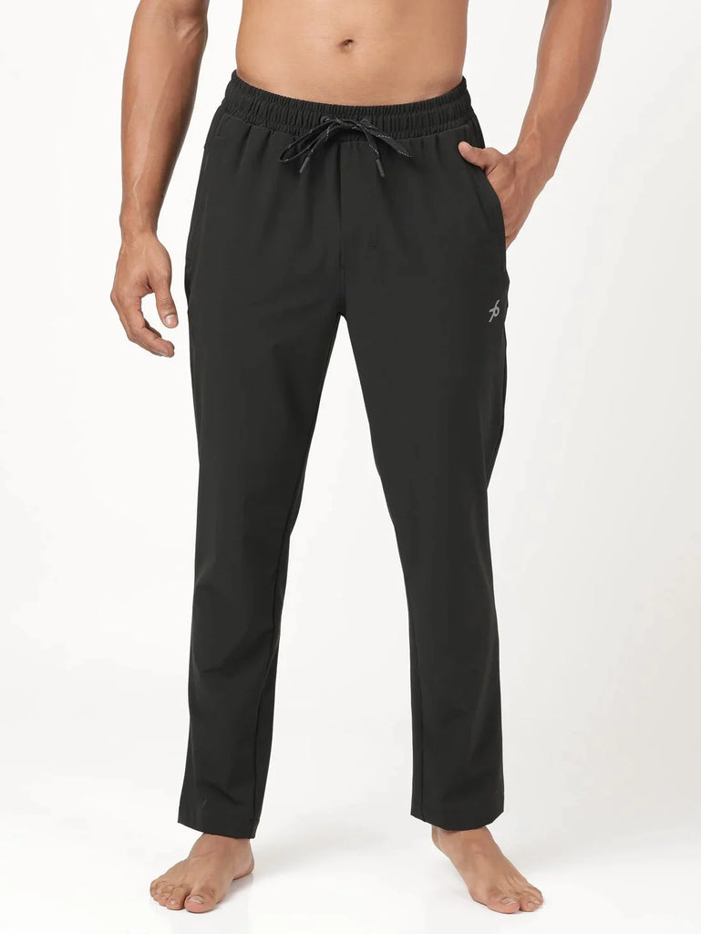 Black Slim Fit JOCKEY Men's Trackpants 