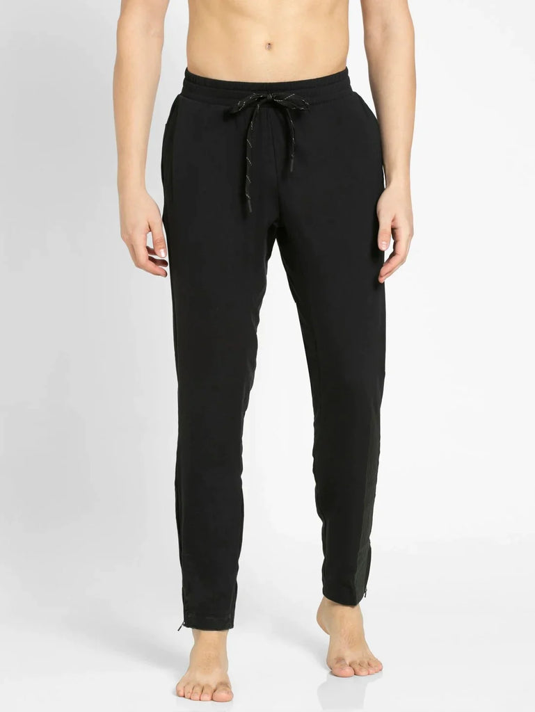 Black Slim Fit JOCKEY Men's Trackpants 