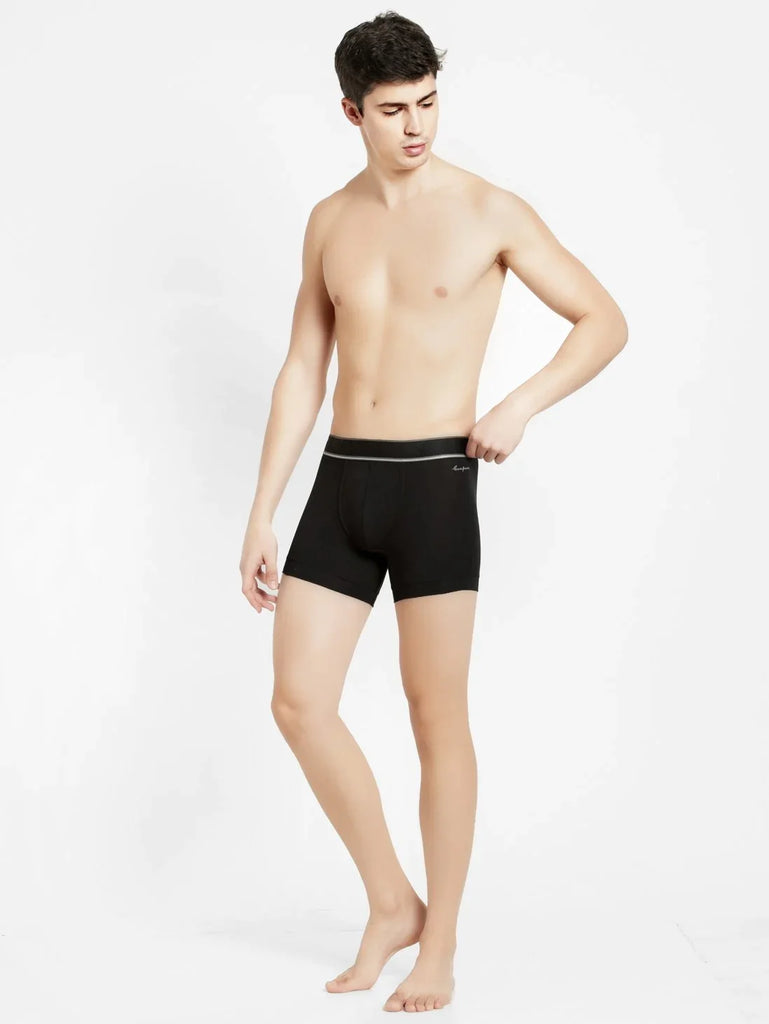 Black Jockey Elastane Stretch Solid Trunk Underwear For Men