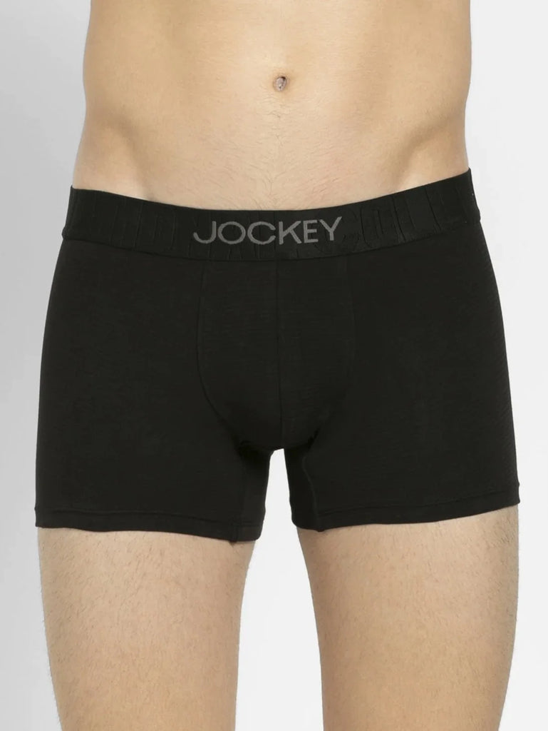 Black Jockey Supima Cotton Elastane Stretch Solid Trunk Underwear For Men