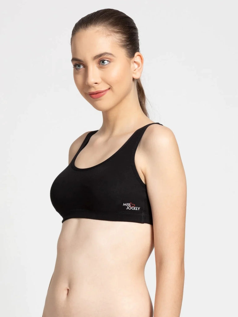 Black JOCKEY Women's Slip-On Uniform Bra.