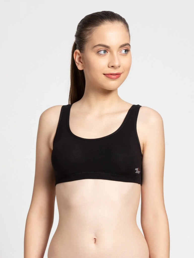 Black JOCKEY Women's Slip-On Uniform Bra.