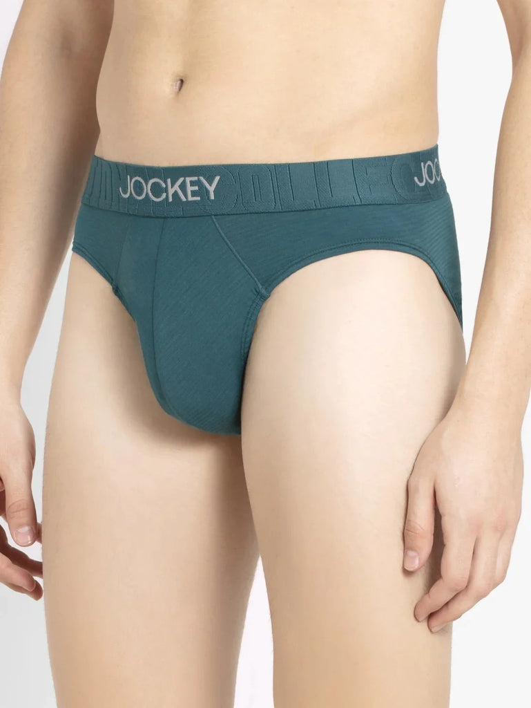 Blue Coral Jockey Solid Brief For Men 