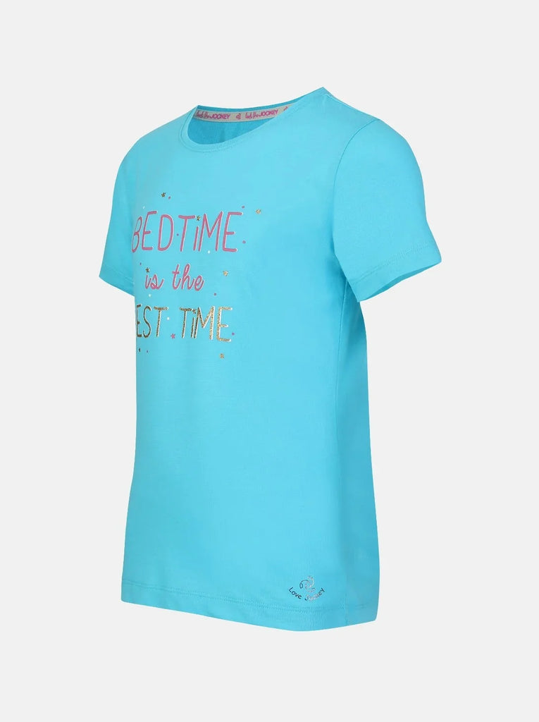Blue Curacao JOCKEY Girl's Short Sleeve T-Shirt
