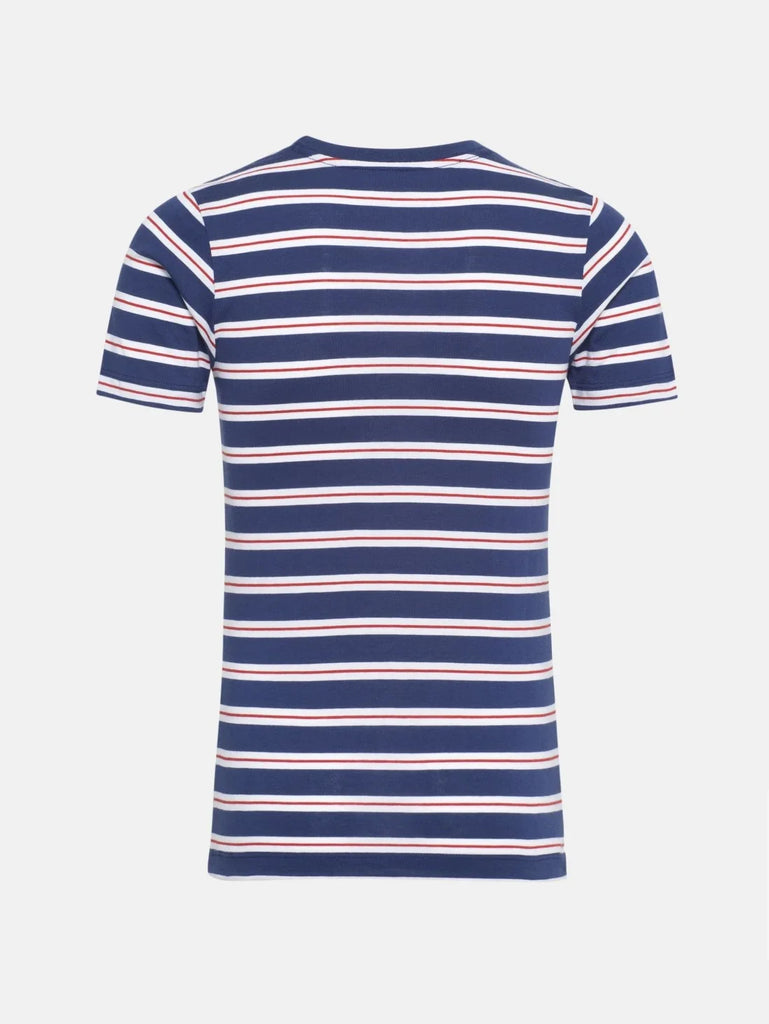 Blue Depth JOCKEY Boy's Striped Half Sleeve T-Shirt