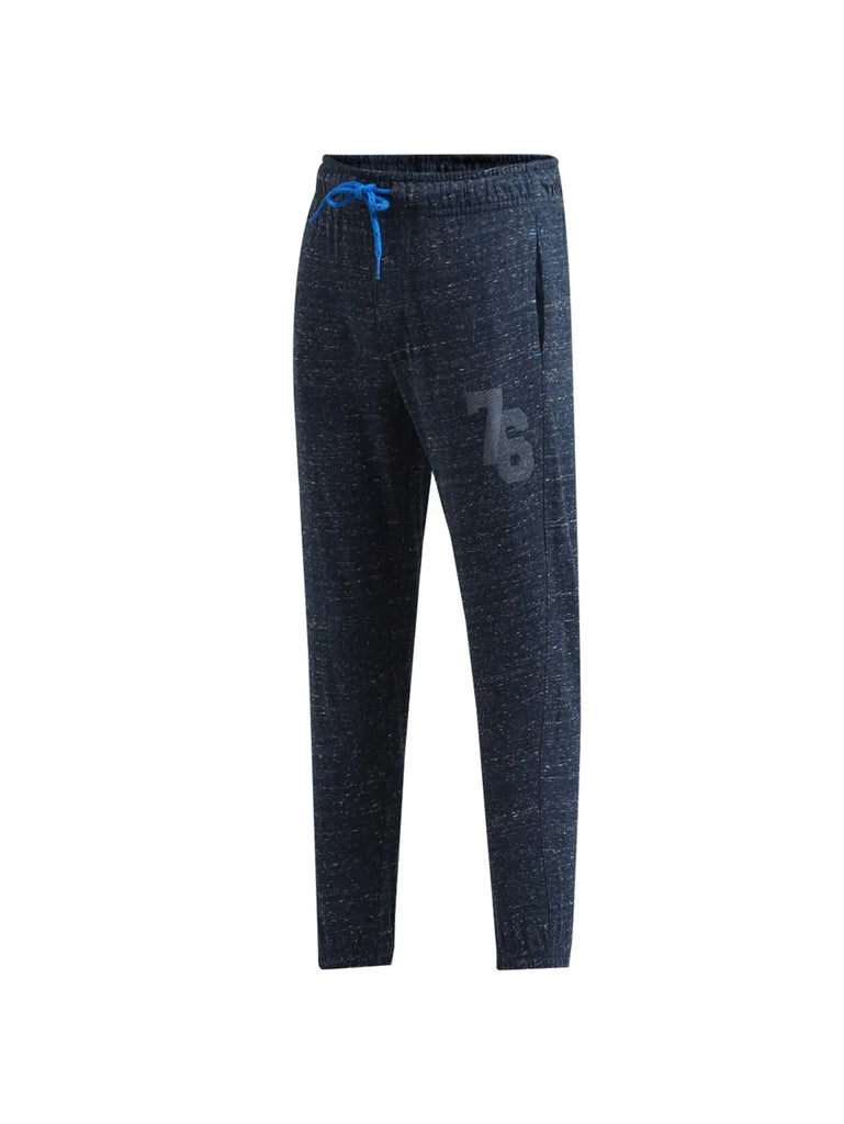 Blue Snow Melange Jockey Boy's Super Combed Cotton Rich Graphic Printed Joggers with Side Pockets