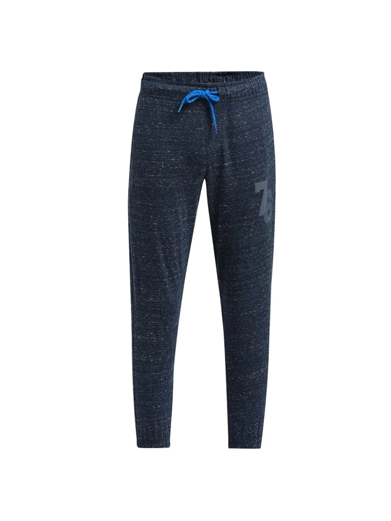 Blue Snow Melange Jockey Boy's Super Combed Cotton Rich Graphic Printed Joggers with Side Pockets