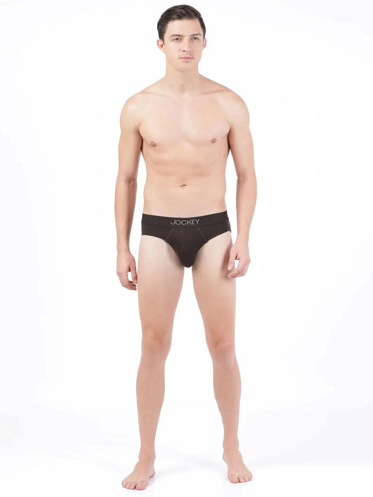 Brown Jockey Solid Brief For Men 