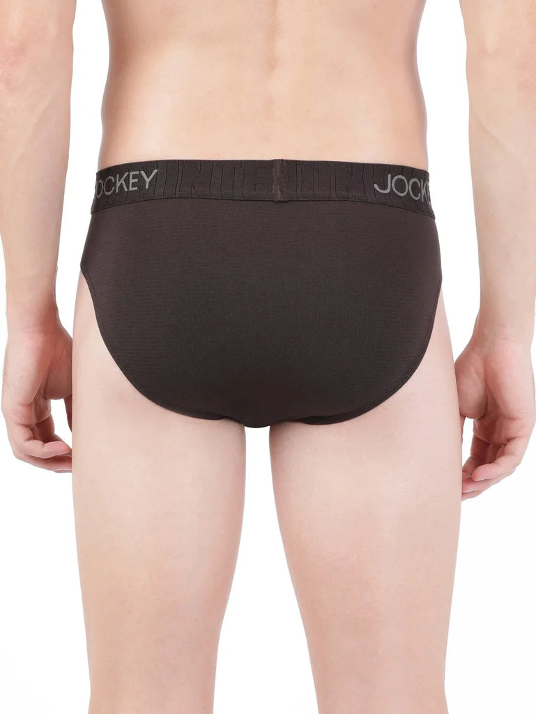 Brown Jockey Solid Brief For Men 