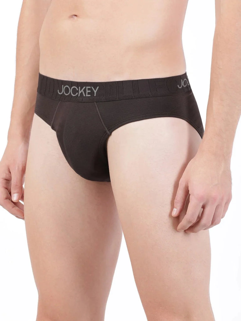 Brown Jockey Solid Brief For Men 