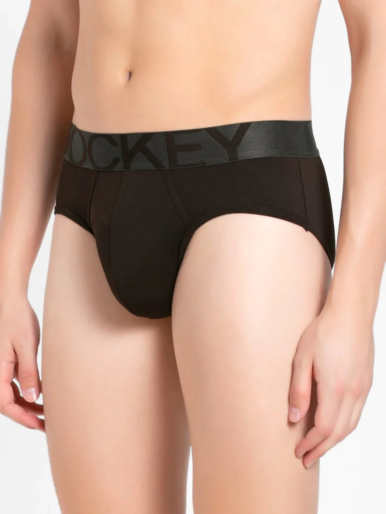 Brown Jockey Solid Brief For Men