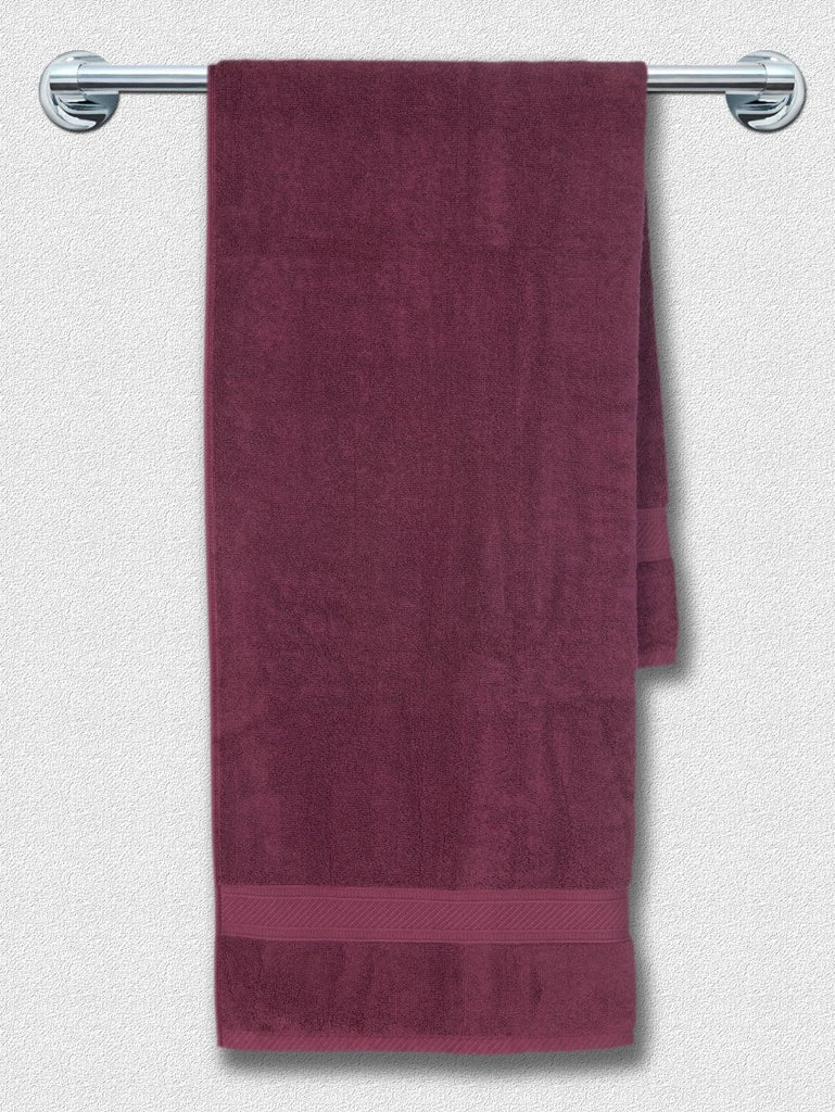 Cotton Terry Ultrasoft and Durable Solid Bath Towel Burgundy