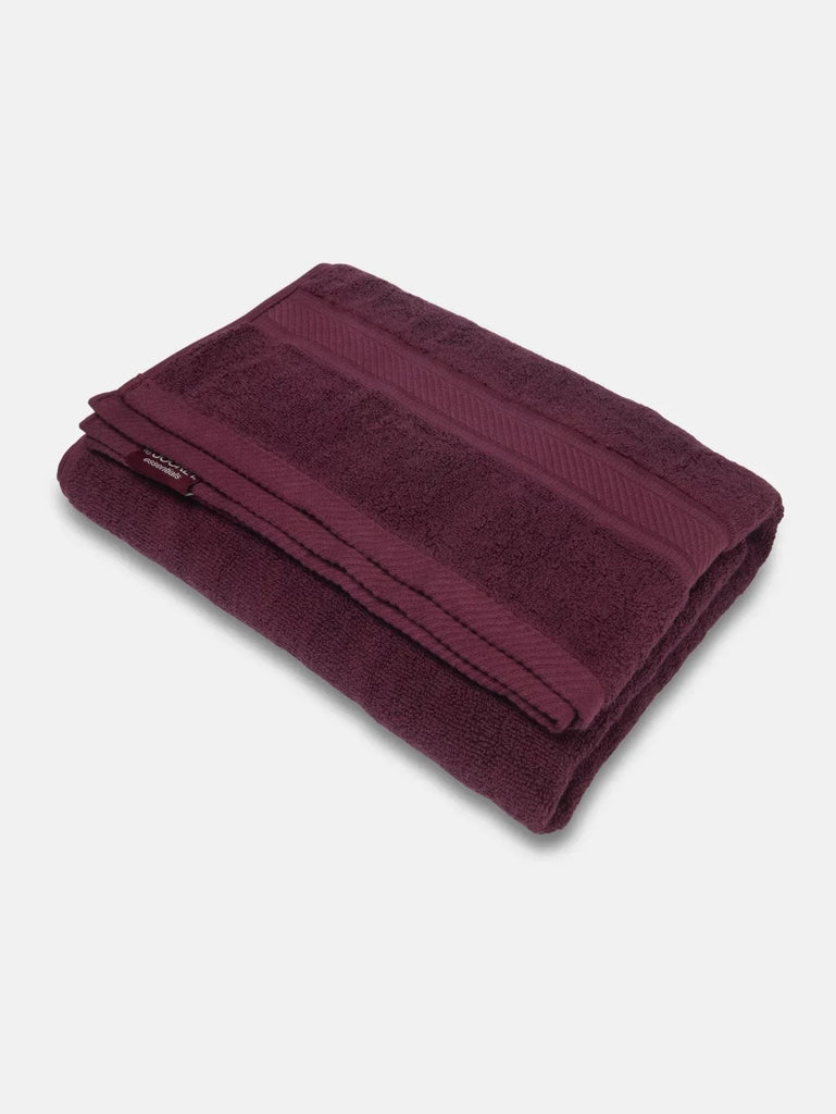 Cotton Terry Ultrasoft and Durable Solid Bath Towel Burgundy