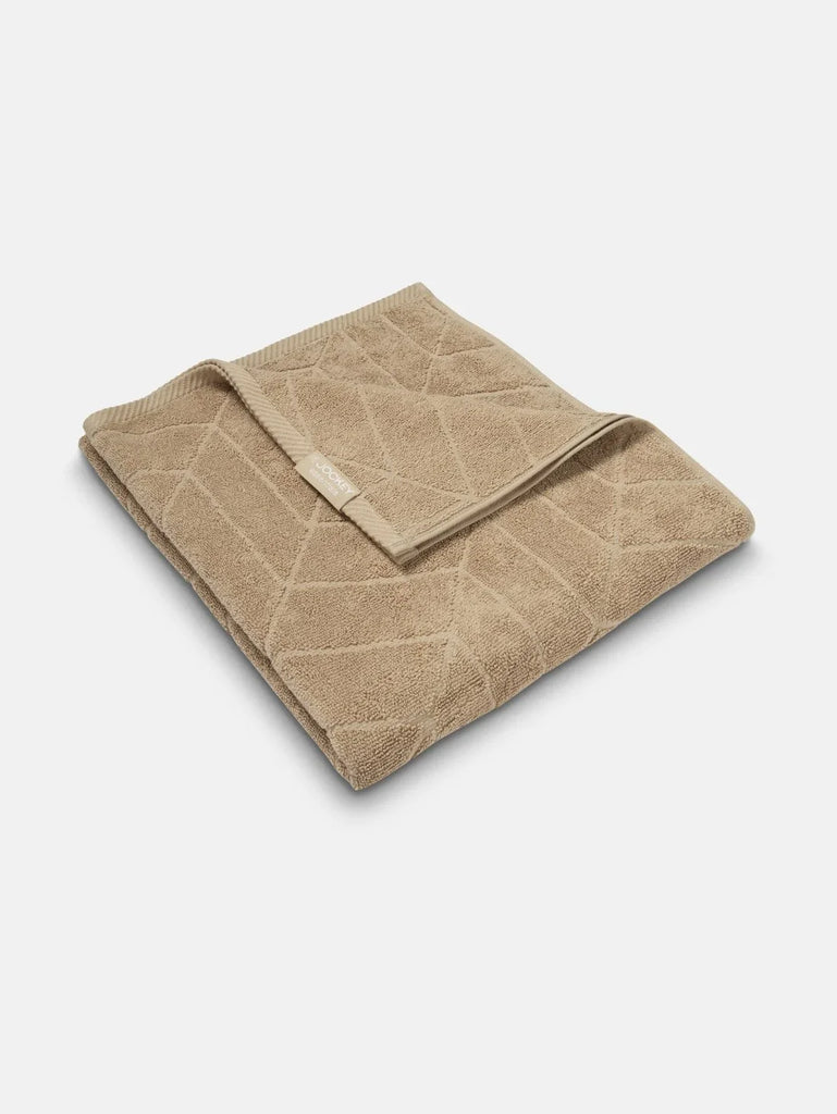 Cotton Terry Ultrasoft and Durable Patterned Bath Towel Camel