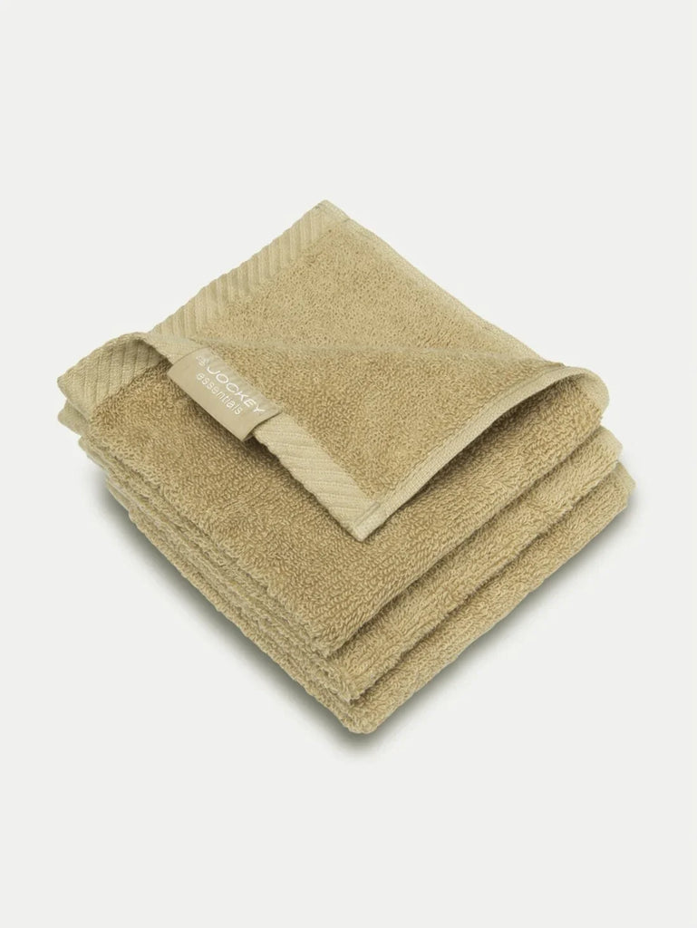 Camel Jockey Cotton Terry Ultrasoft and Durable Solid Face Towel (pack of 3)