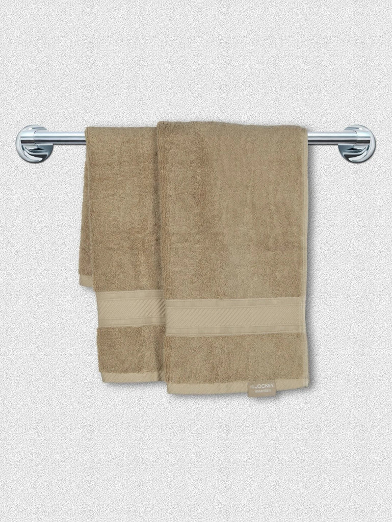 Camel Jockey Cotton Terry Ultrasoft and Durable Solid Hand Towel (Pack of 2)