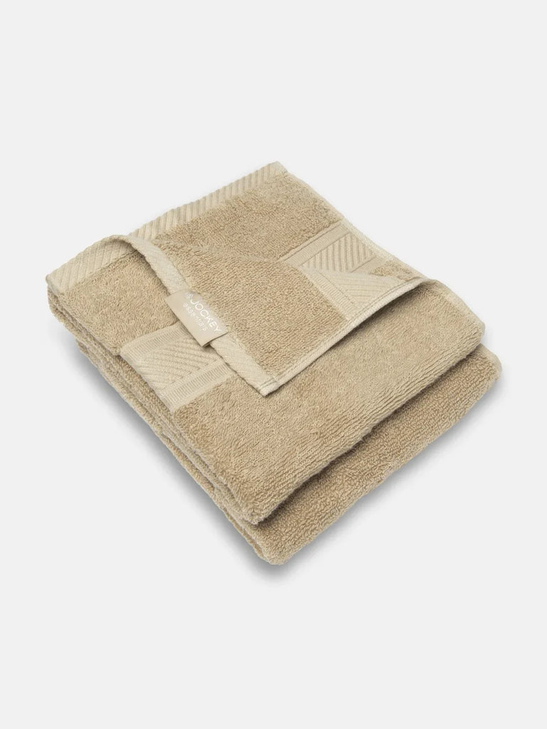 Camel Jockey Cotton Terry Ultrasoft and Durable Solid Hand Towel (Pack of 2)