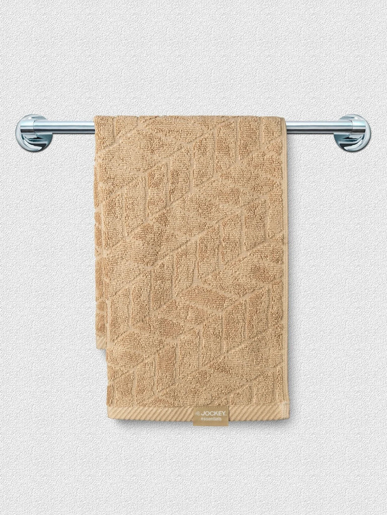 Cotton Terry Ultrasoft and Durable Patterned Hand Towel Camel