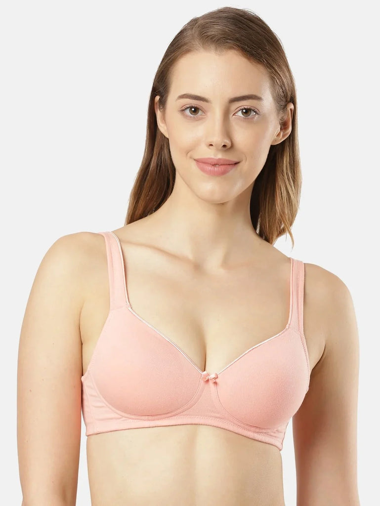 Candlelight Peach JOCKEY Women's Wirefree Padded Full Coverage T-Shirt Bra 