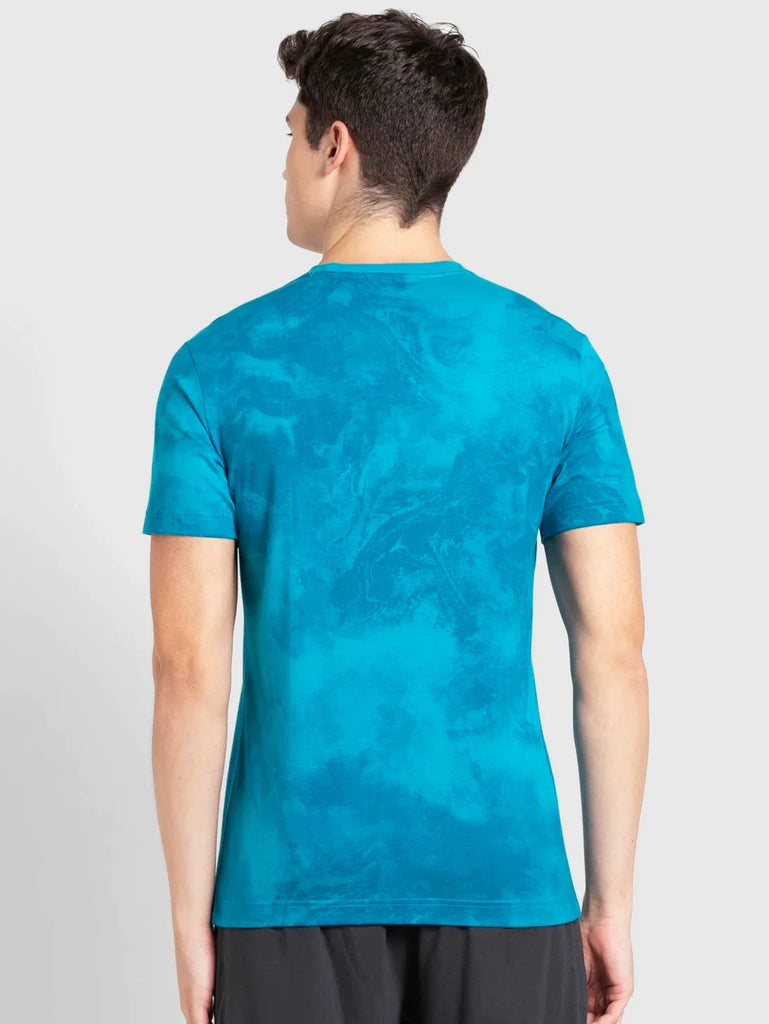 Carabian Sea Printed JOCKEY Men's Printed Round Neck Half Sleeve T-Shirt