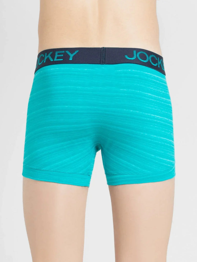 Caribbean Turquoise Jockey Elastane Stretch Solid Trunk Underwear For Men