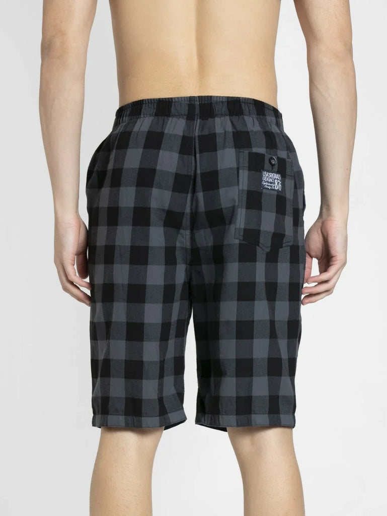 Charcoal & Black JOCKEY Men's Regular Fit Printed Bermuda