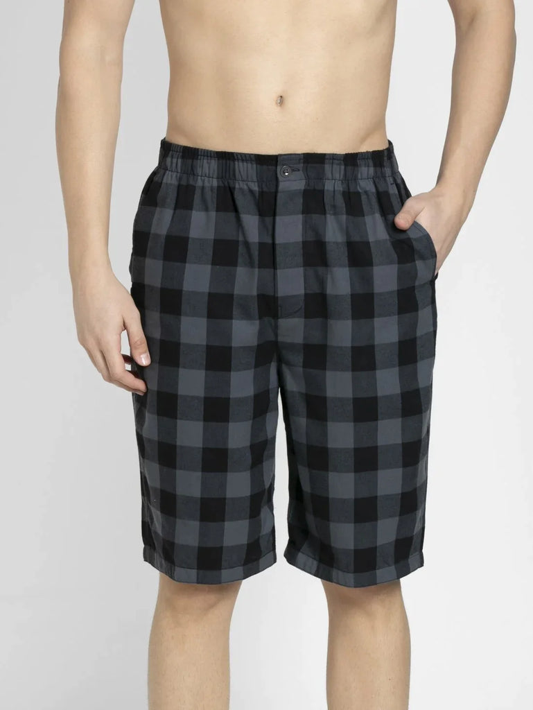 Charcoal & Black JOCKEY Men's Regular Fit Printed Bermuda