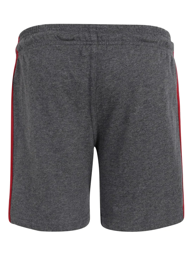 Charcoal Melange & Shanghai Red JOCKEY Boy's Super Combed Cotton Printed Shorts