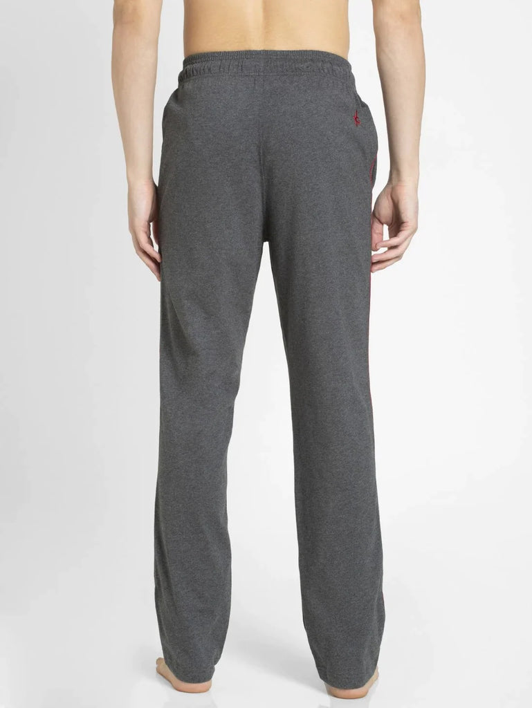 Charcoal Melange & Shanghai Red Regular Fit JOCKEY Men's Trackpants