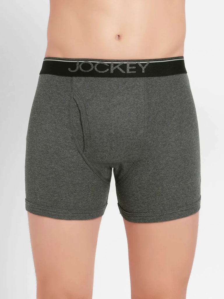 Charcoal Melange jockey Solid Boxer Brief Underwear Men