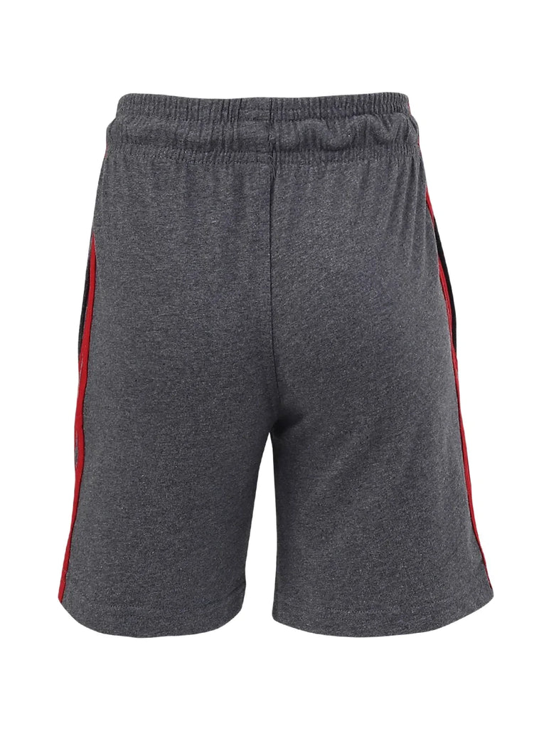 Charcoal Melange JOCKEY Boy's Super Combed Cotton Printed Shorts