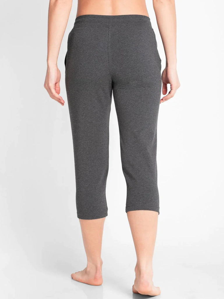 Charcoal Melange JOCKEY Women's Slim Fit Capri.