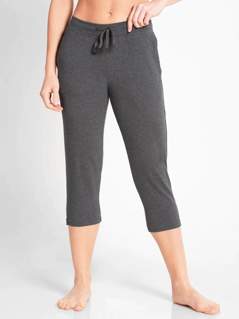 Charcoal Melange JOCKEY Women's Slim Fit Capri.