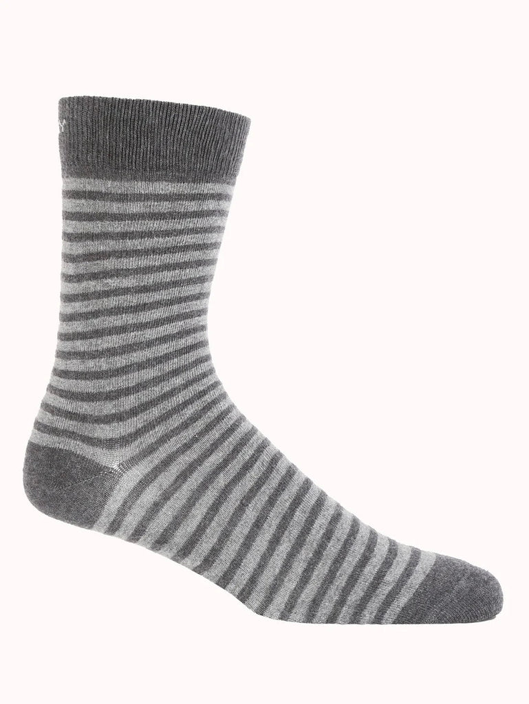 Charcoal Melange Jockey Men's Compact Cotton Stretch Crew Length Socks With Stay Fresh Treatment