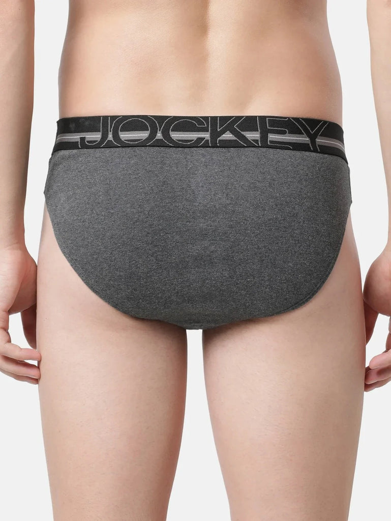 Charcoal Melange Jockey Solid Brief Underwear Men