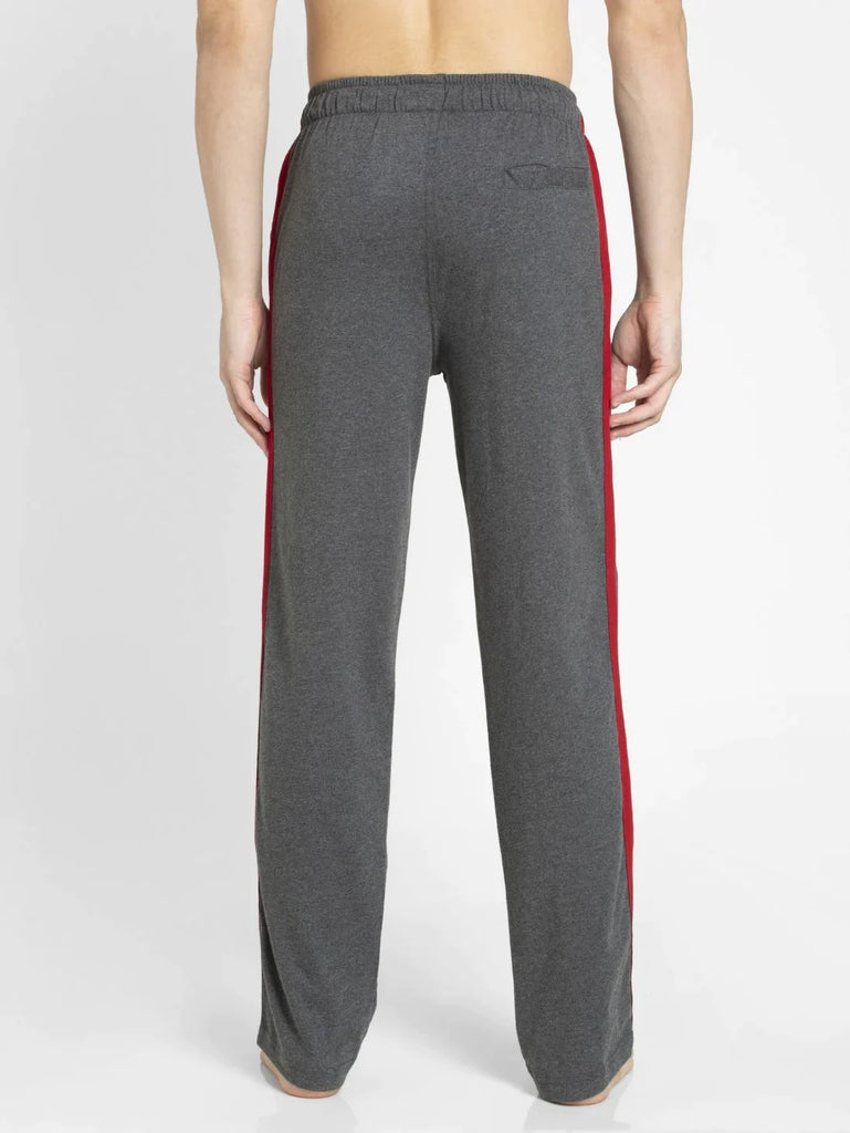 Charcoal Melange & Shanghai Red Straight Fit JOCKEY Men's Trackpants.