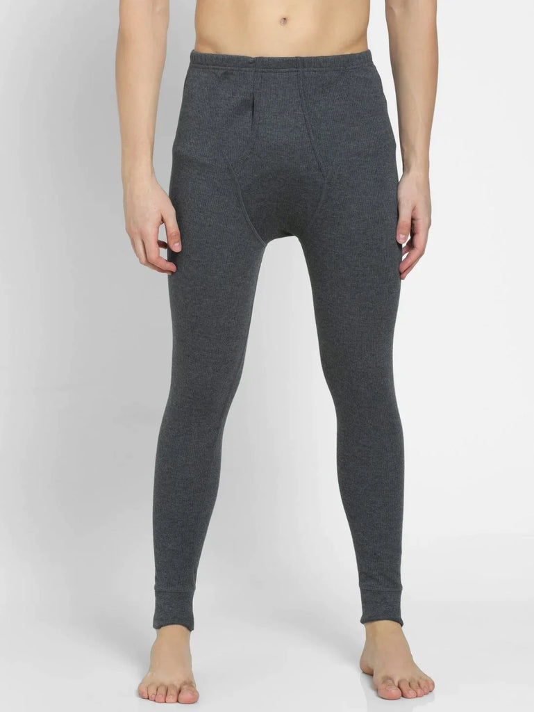 Charcoal Melange Men's Super Combed Cotton Rich Thermal Long Johns