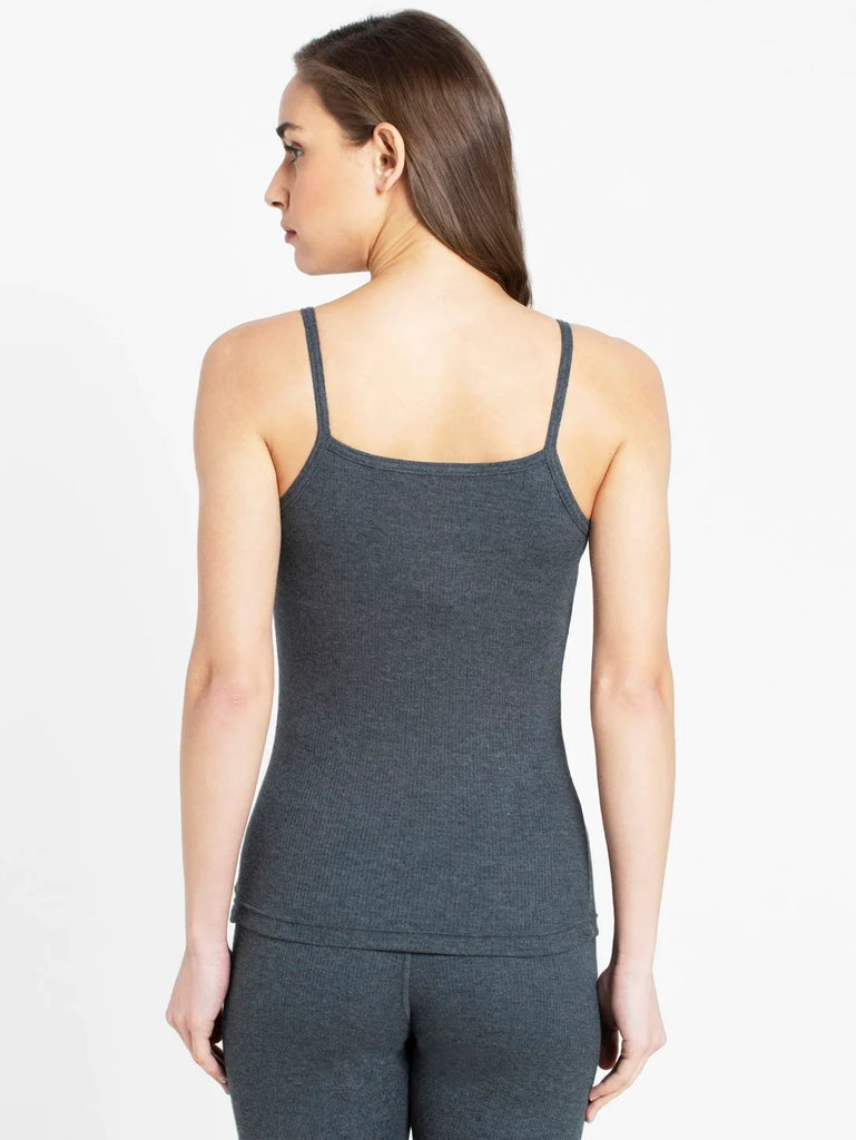 Charcoal Melange JOCKEY Women's Super Combed Cotton Rich Thermal Camisole