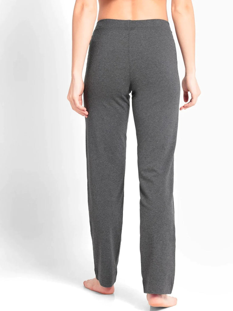 Charcoal Melange Slim Fit JOCKEY Women's Trackpants 