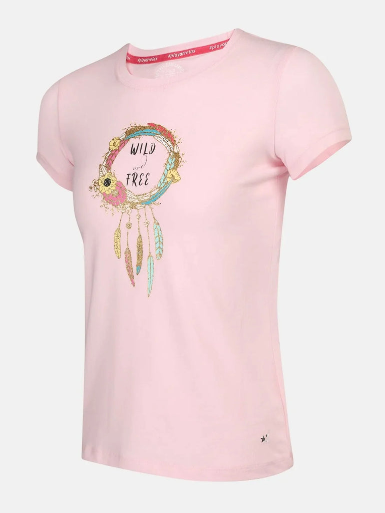 Cherry Blossom JOCKEY Girl's Graphic Printed T-Shirt