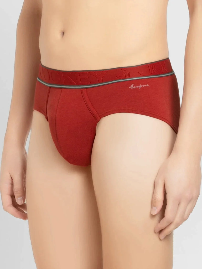 Cinnabar Jockey Solid Brief For Men