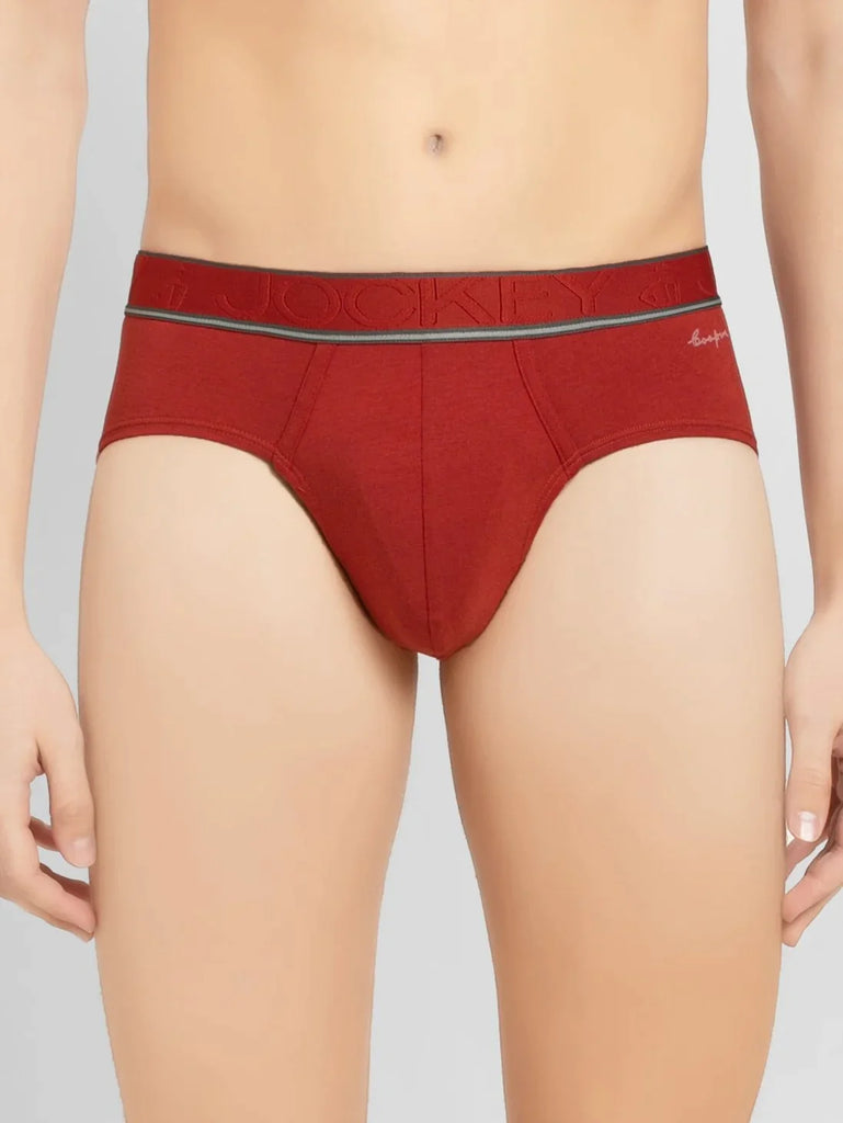 Cinnabar Jockey Solid Brief For Men